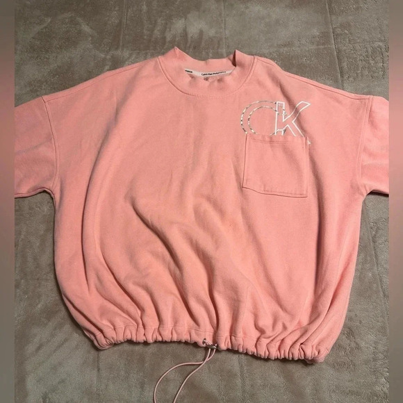 Calvin Klein Performance Sweatshirt Women’s Size 2X Adjustable Waist Pink - Picture 3 of 8